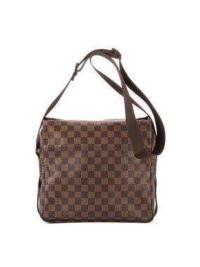 Louis Vuitton Naviglio Daque Brown Damier Ebene Shoulder Bag Dark